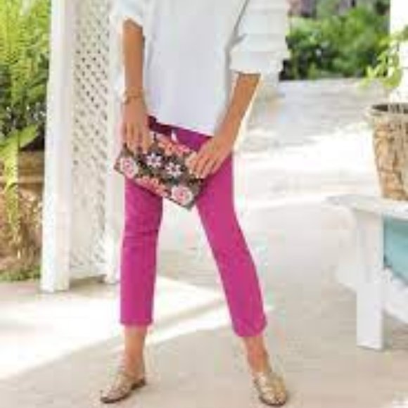 Soft Surroundings Denim - Soft Surroundings 5-Pocket Pull On Crop Jeans XS